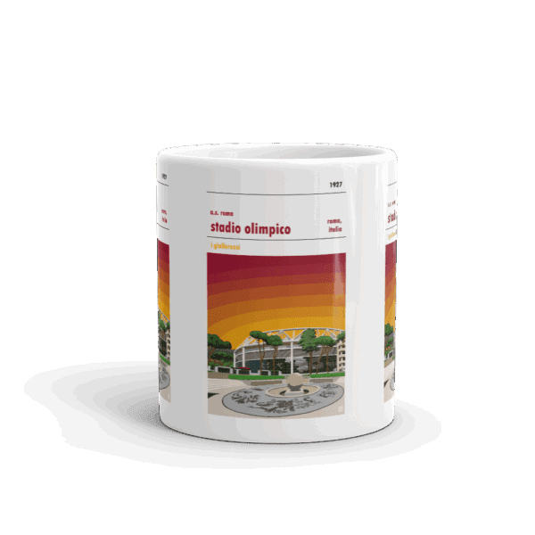 Retro look Stadio Olimpico, AS Roma Mug - Image 3