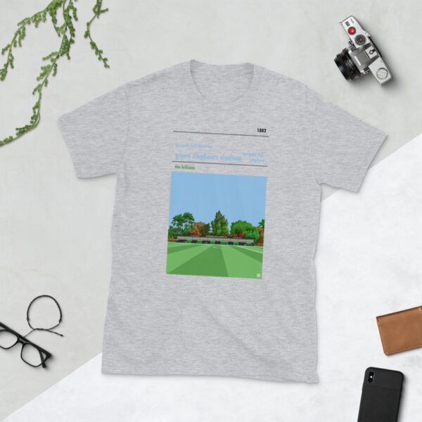 Light grey t-shirt of Burgess Hill Town FC and Elephants Stadium