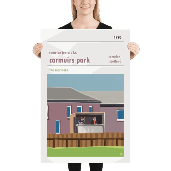 Huge Camelon Juniors homemade stand football poster