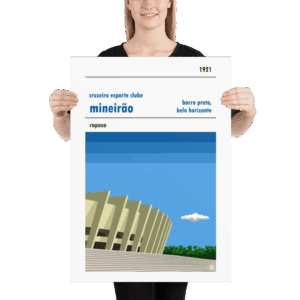Large football poster of Cruzeiro and Estadio Mineirao