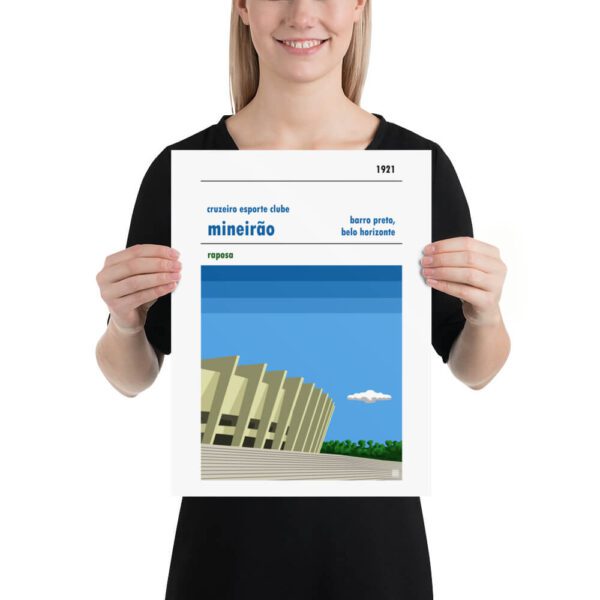 Medium sized football poster of Cruzeiro and Estadio Mineirao