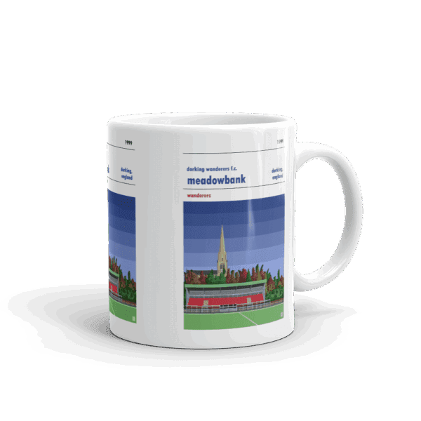 Retro look Meadowbank, Dorking Wanderers FC Mug - Image 2
