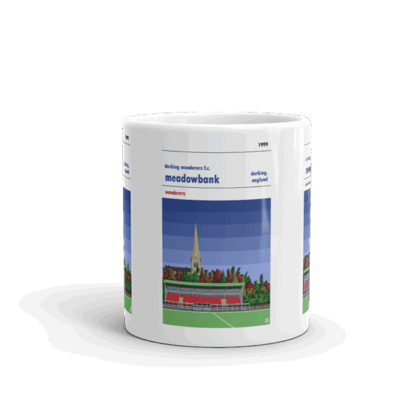 Retro look Meadowbank, Dorking Wanderers FC Mug - Image 3