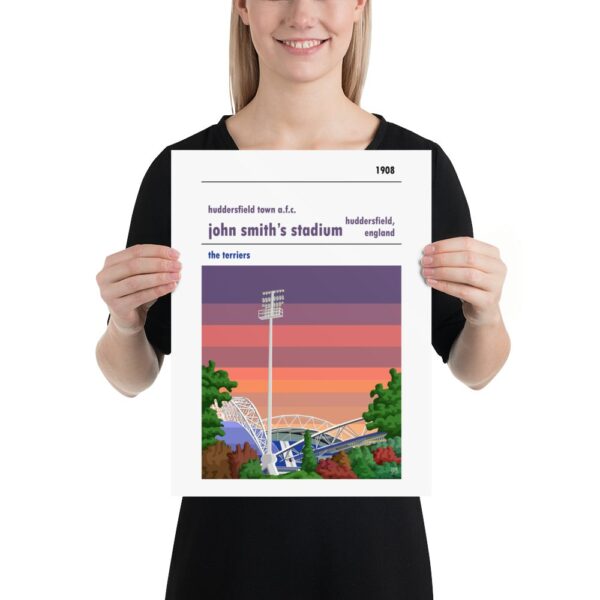 Medium John Smith’s Stadium and Huddersfield Town AFC, Sunset football poster