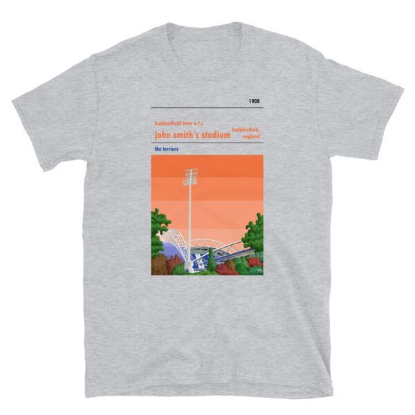 Grey t-shirt of Huddersfield Town AFC and John Smith's Stadum