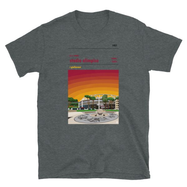 Dark grey t-shirt of AS Roma and Stadio Olimpico