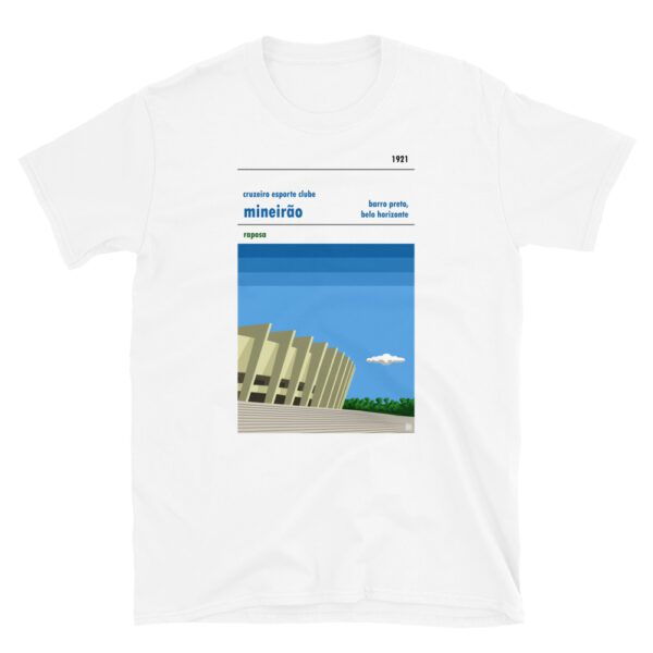 White t-shirt of Cruzeiro and Estadio Mineirao