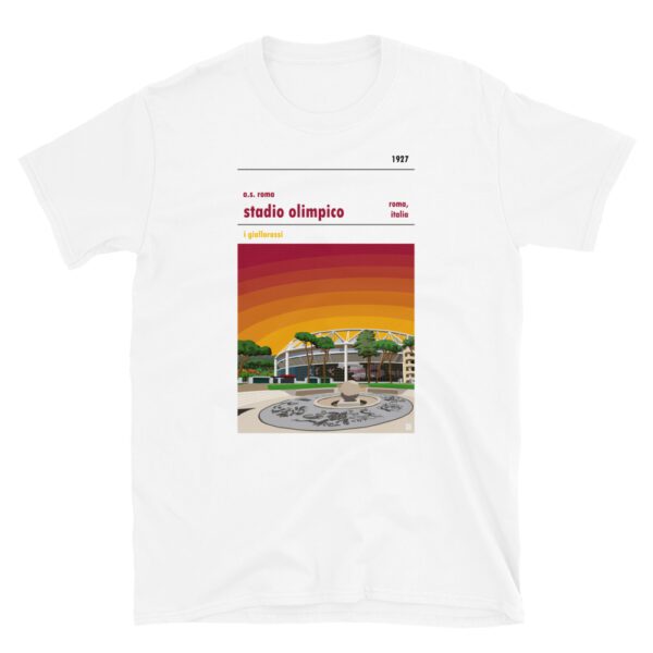 White t-shirt of AS Roma and Stadio Olimpico