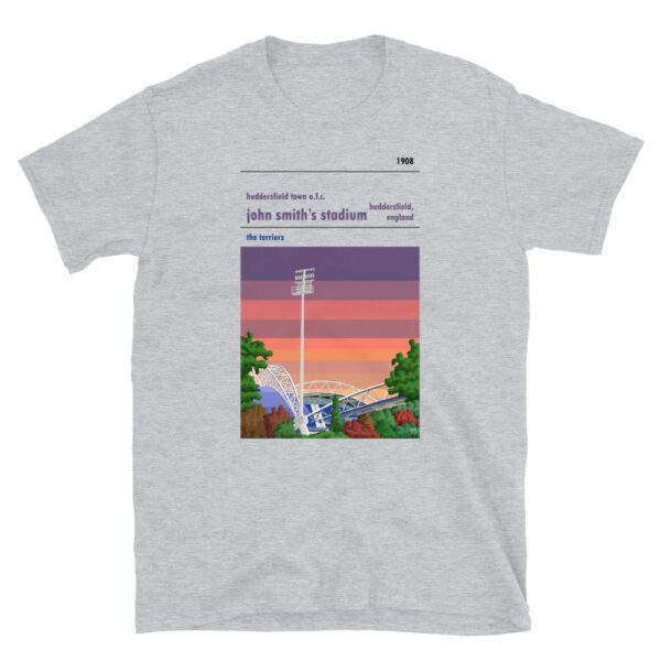 Grey John Smith’s Stadium and Huddersfield Town AFC, Sunset t-shirt