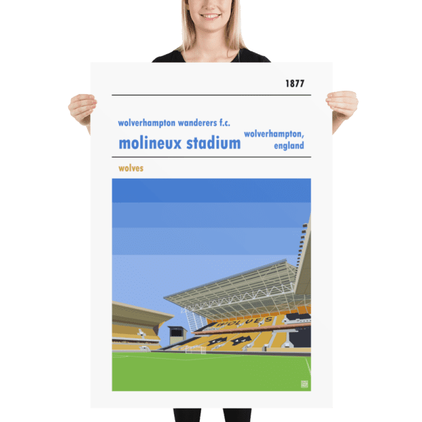 Massive Wolverhampton Wanderers FC and Molineux football poster