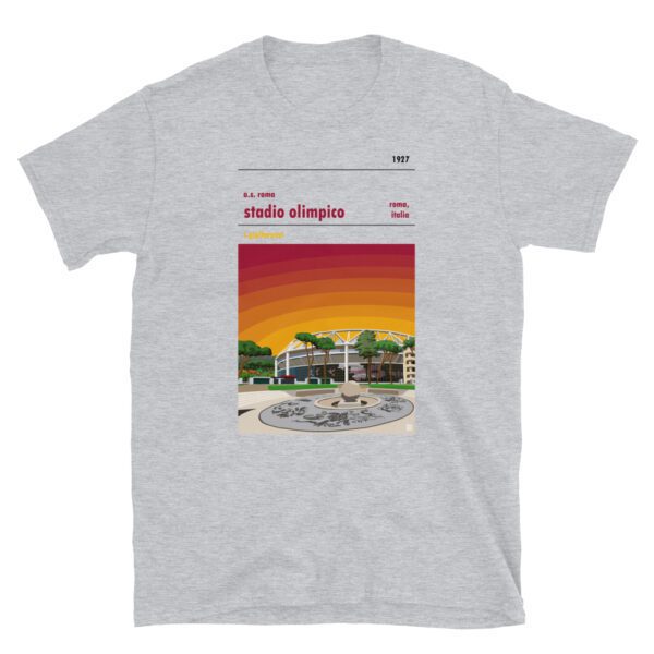 Grey t-shirt of AS Roma and Stadio Olimpico