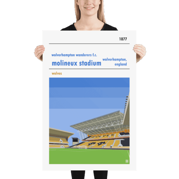 Huge Wolverhampton Wanderers FC and Molineux football poster
