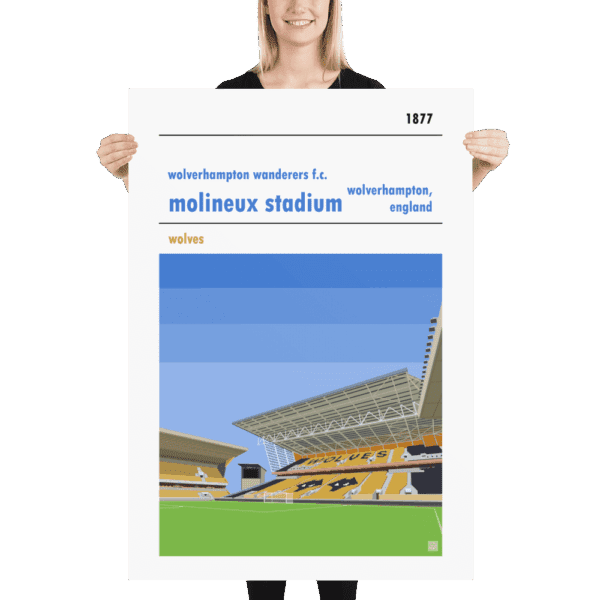 Massive Wolverhampton Wanderers FC and Molineux football poster