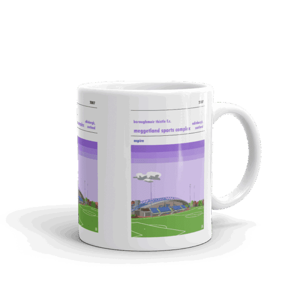 Retro look Meggetland, Boroughmuir Thistle FC Mug - Image 2