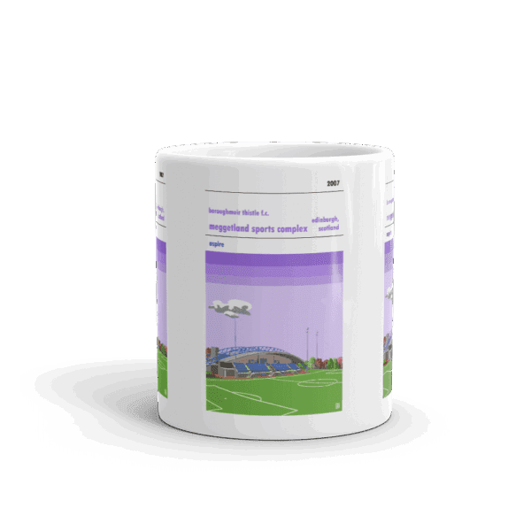 Retro look Meggetland, Boroughmuir Thistle FC Mug - Image 3