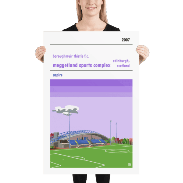 Football poster of Boroughmuir Thistle Fc and Meggetland huge