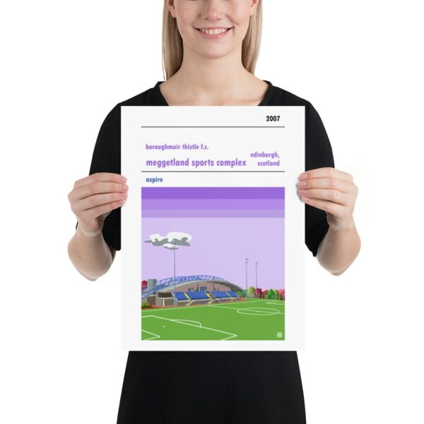 Football poster of Boroughmuir Thistle Fc and Meggetland medium