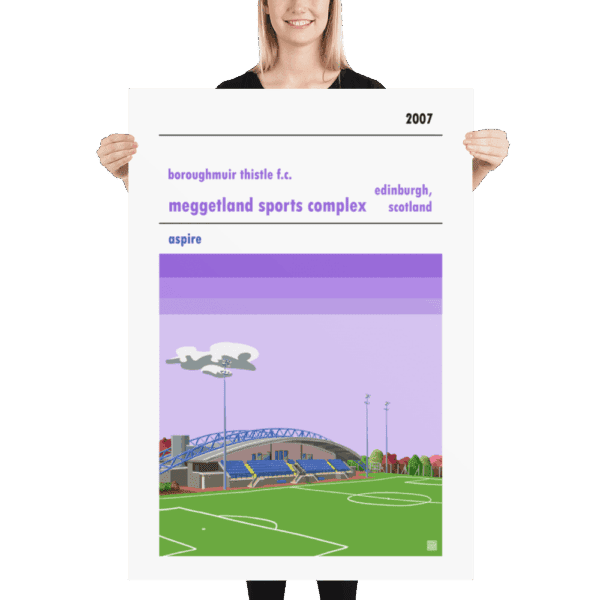 Football poster of Boroughmuir Thistle Fc and Meggetland Massive