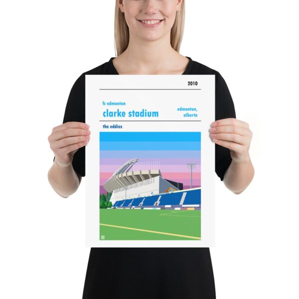 Medium football poster of FC Edmonton and Clarke Stadium