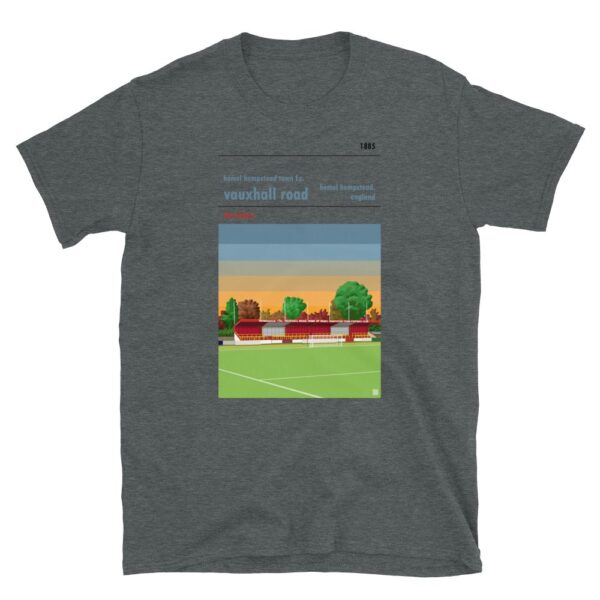 Dark grey t-shirt of Hemel Hempstead FC and Vauxhall Road