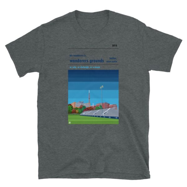Dark grey t-shirt of HFX Wanderers and Wanderers Ground