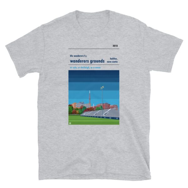 Grey t-shirt of HFX Wanderers and Wanderers Ground
