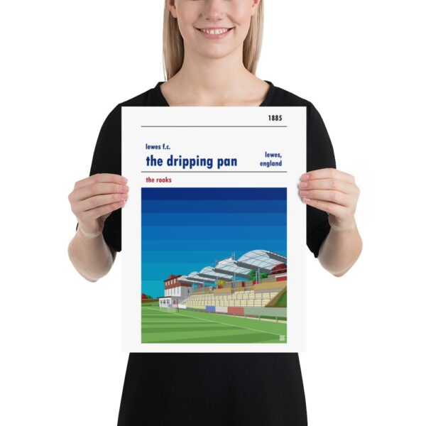 Medium football poster of the Dripping Pan and Lewes FC