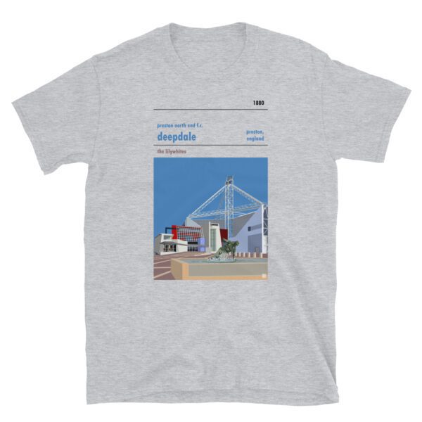 Grey Preston North End FC and Deepdale t-shirt