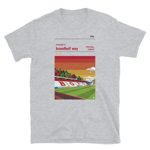 Grey Stevenage FC and Broadhall Way t-shirt