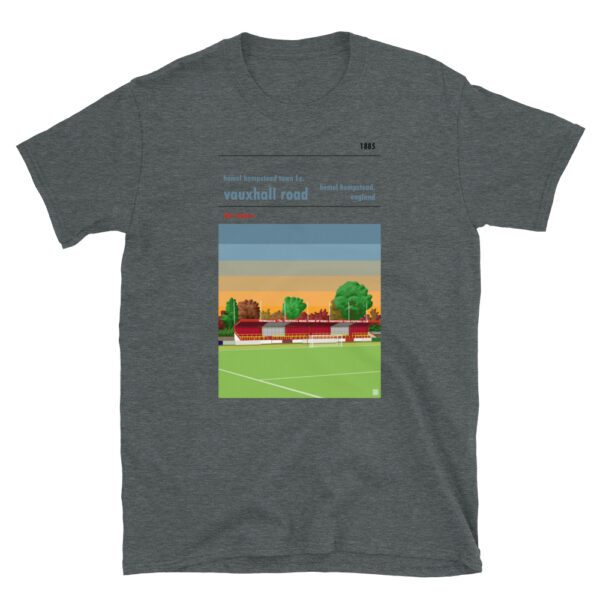 Dark grey t-shirt of Hemel Hempstead FC and Vauxhall Road