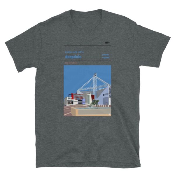 Dark Grey Preston North End FC and Deepdale t-shirt