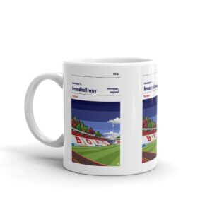 Stevenage FC and Broadhall Way blue sky mug