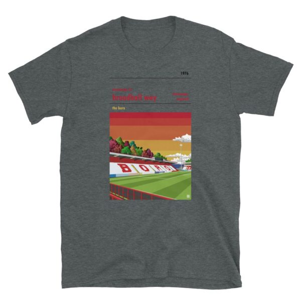 Dark grey Stevenage FC and Broadhall Way t-shirt