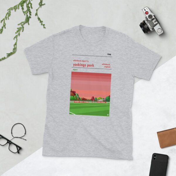 Hipster grey t-shirt of Whitchurch Alport FC and Yockings Park