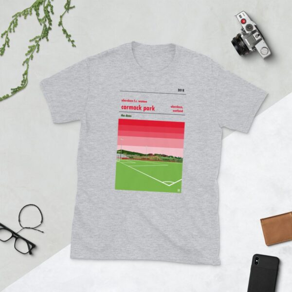 Hipster grey t-shirt of Aberdeen LFC and Cormack Park