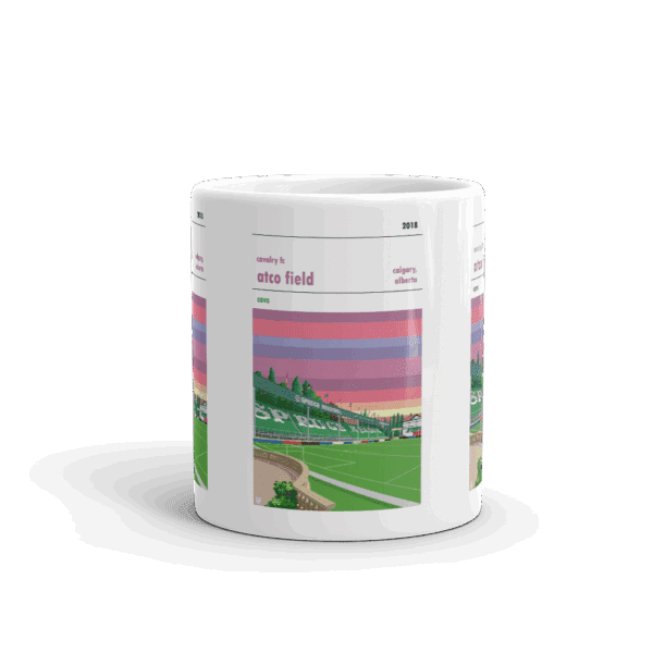 Retro look ATCO Field, Cavalry FC Sunrise Mug - Image 3