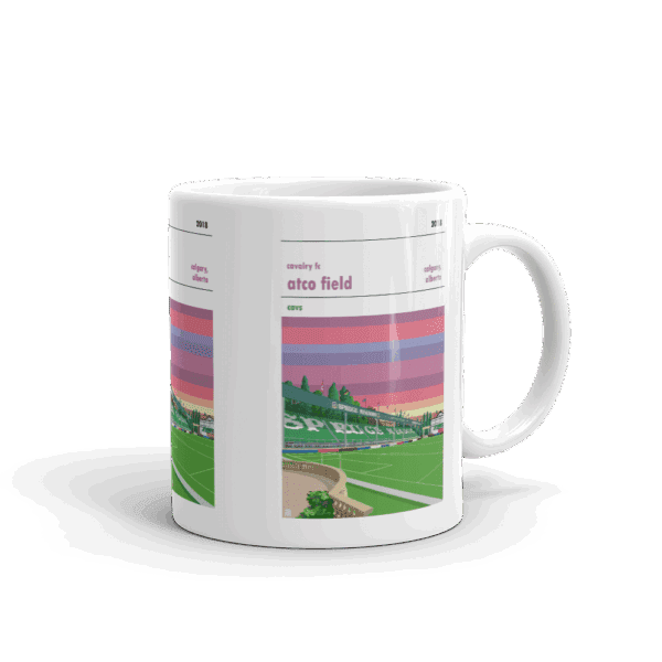 Retro look ATCO Field, Cavalry FC Sunrise Mug - Image 2