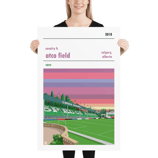 Retro look ATCO Field, Cavalry FC Sunrise Print - Image 4