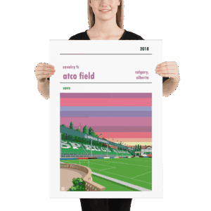 Retro look ATCO Field, Cavalry FC Sunrise Print