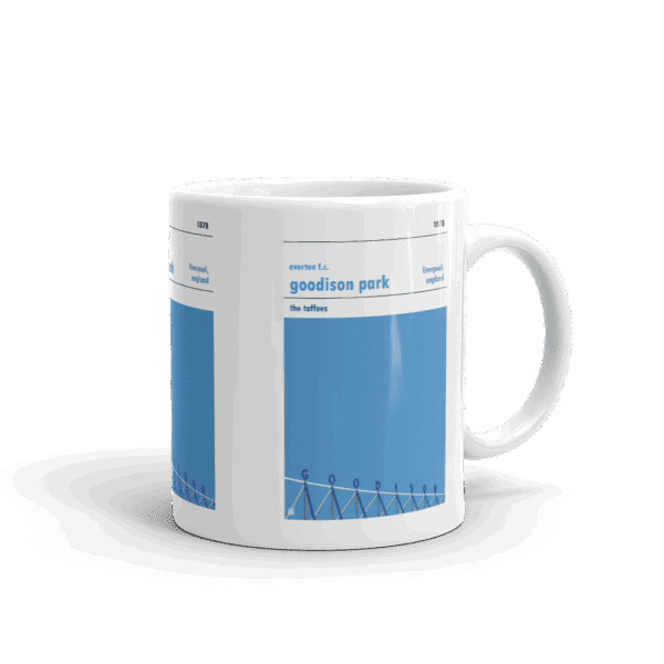 Retro look Goodison Park, Everton FC Blue sky Mug - Image 2