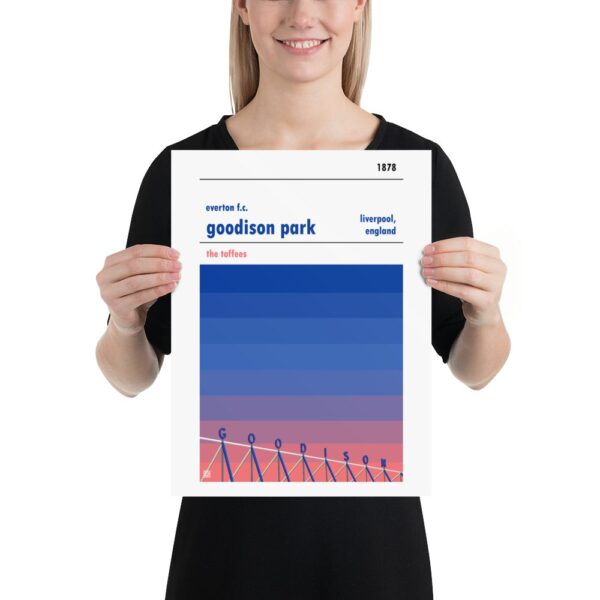 Medium football poster of Everton and Goodison Park sunset