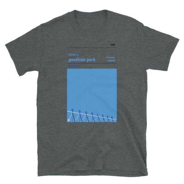 Dark grey Everton and Goodison Park t-shirt