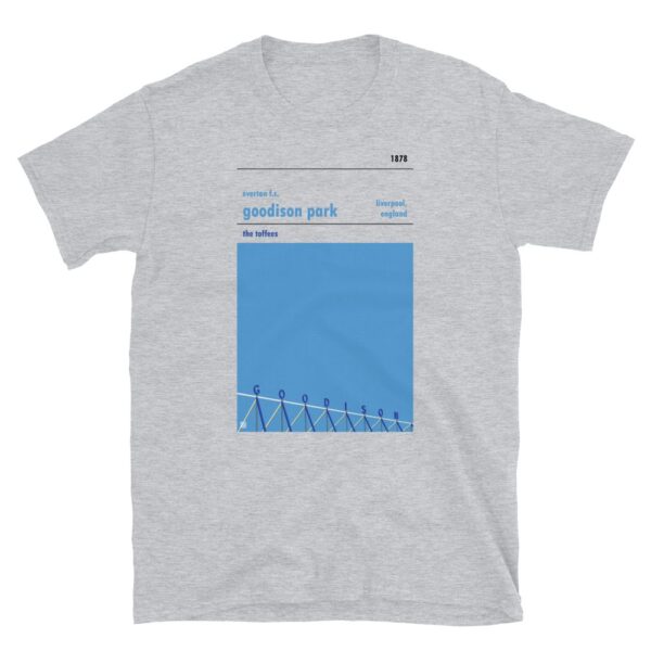Grey Everton and Goodison Park t-shirt