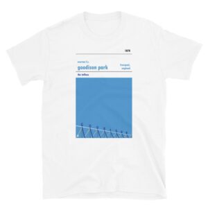 White Everton and Goodison Park t-shirt