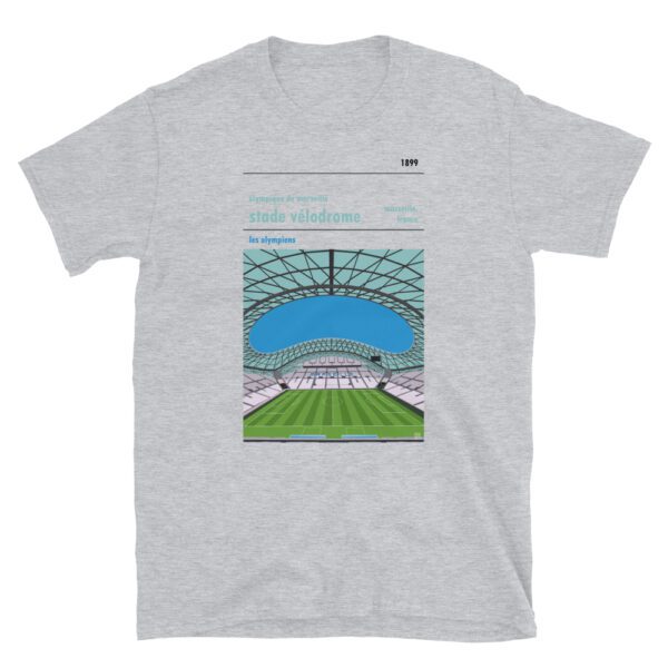 Grey t-shirt of Olympique de Marseille and Stade Velodrome