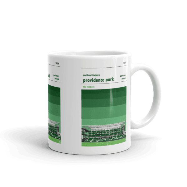 Retro look Providence Park, Portland Timbers with Green Sky Mug - Image 2