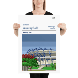 Large rugby poster of Scotland and Murrayfield