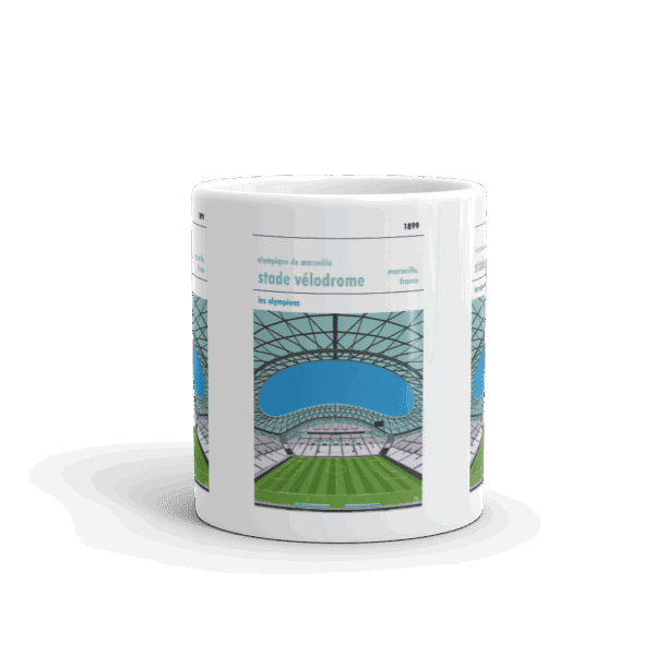 Retro look Stade Velodrome, Olympique de Marseille Mug - Image 3