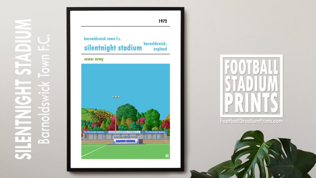 Framed football print of Barnoldswick Town FC