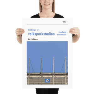 Large Hamburg SV and Volksparkstadion football poster